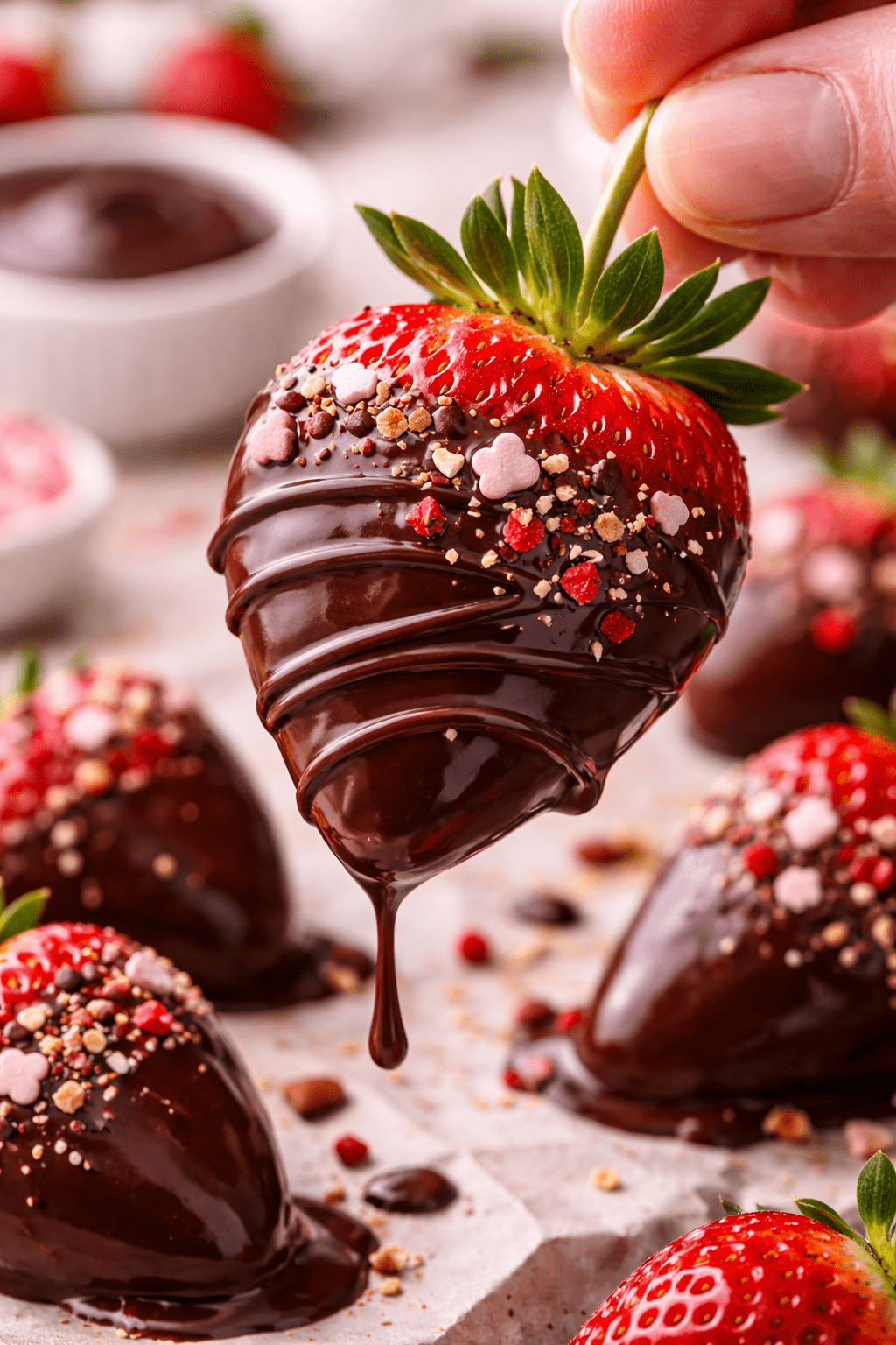 Schokoerdbeere, schokolierte Erdbeere, Erdbeere, Schokolade